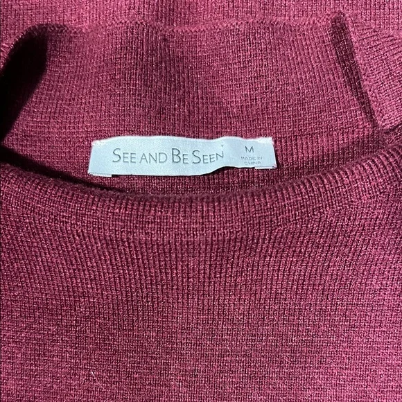 Chic Burgundy Sleeveless Sweater and Pant Set - Picture 5 of 13